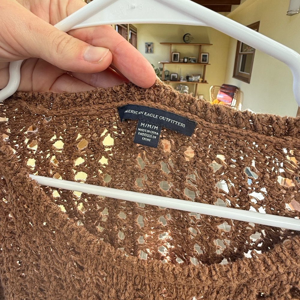 American Eagle Brown Knit Sweater - Picture 2 of 2